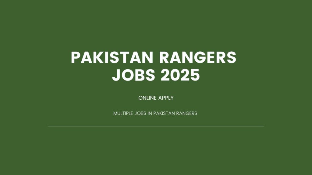 PAKISTAN RANGERS JOBS